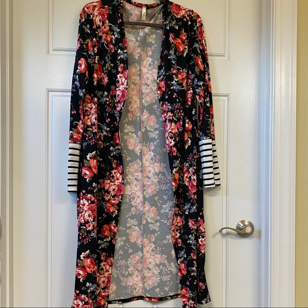 Boho Floral Duster Cardigan